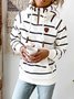 Hoodie Long Sleeve Striped Casual Sweatshirt