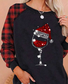 Christmas Wine Glass Print Sweatshirts