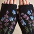 Autumn design arm warmers womens, botanical fall accessories, embroidered fingerless gloves, mori girl forest style gift for her