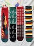 Christmas retro asymmetric socks