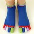 Five-toed five-color toe split toe socks glue anti-slip yoga socks Stripes Casual Cotton-Blend Socks