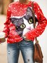 Christmas cat Sweatshirt