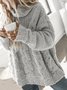 Casual Solid Twisted Turtleneck Long Sleeve Sweater