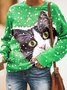 Christmas cat Sweatshirt