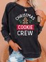 Christmas Cookie Ginger Crew Neck Long Sleeve Sweatshirt