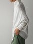 Long Sleeve Cotton-Blend Sweatshirt