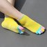 Five-toed five-color toe split toe socks glue anti-slip yoga socks Stripes Casual Cotton-Blend Socks