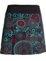 Vintage Statement Geometric Floral Printed Plus Size Casual Skirts