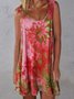 Sleeveless Ombre/tie-Dye Cotton Knitting Dress