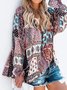 Cotton-Blend Holiday Tribal Tops