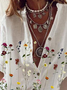 Floral-Print Long Sleeve Shirts & Tops
