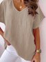 Women's Casual Cotton-Blend Short Sleeve Shirt & Top