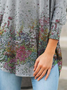 Floral 3/4Sleeve Casual T-shirt