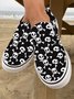 Halloween Skull Pattern Casual Shoes