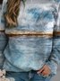 Long Sleeve Cotton-Blend Casual Sweatshirt