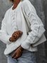 Cotton-Blend Long Sleeve Sweater