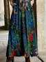 Floral printed long sleeve length Dresses