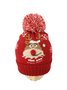 Christmas Elk Snowflake Wool Ball Knitted Hat