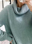 Winter Long Sleeve Solid Acrylic Sweater