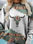 Casual Ethnic Tribal Pattern Sweatshirt