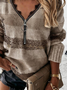 V Neck Casual Sweater