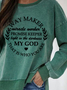 Casual Letter Round Neck Long Sleeves Hoodies & Sweatshirts