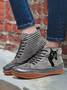 Casual Personality Black Cat Striped Ankle Boots