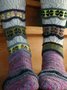 National Wind Crochet Thermal Socks