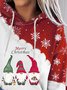 Casual Christmas Long Sleeve Snowman Hoodies & Sweatshirts
