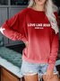 LOVE LIKE JESUS Letter Regular Fit Casual Sweatshirt