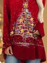 The Christmas tree Raglan Sleeve Loosen Shirt & Top