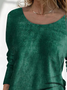 Long sleeve round neck plain patterned velvet Korean velvet elastic fabric Christmas top T-shirt women