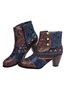 Personalized Ethnic Pearl Stitching Ankle Boots