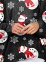 Casual Loosen Christmas Snowman Shirts & Tops