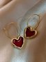 Love Circle Empty Earrings Gifts Heart Shaped Valentine's Day Gifts