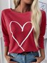 Party Loosen Heart Printed T-shirt