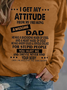 I Get A Awesome Dad Letter Crew Neck Shirts & Tops