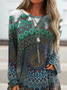 Casual Round neck Tribal Casual Shirts & Tops