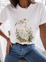 Easter Bunny Element Print Spring New Explosive Casual Ladies Knit T-Shirt