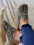 Khaki Leopard Print Wrapped Toe Slippers