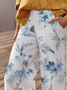 Casual Floral Printed Pockets Pants