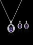 Crystal Earrings Necklace Set