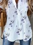Butterfly Loosen Buttoned Casual Long Sleeve Top