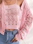 Yarn/Wool Yarn Regular Fit Long Sleeve Two Pieces Sweater