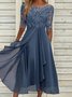 Women's Maxi Dress Lace Swing Dress Elegant Occasion