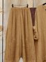 Cotton linen texture loose basic simple suit top pants extra size