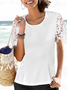 Lace Casual Short Sleeve T-Shirt