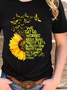 Sunflower Loosen Crew Neck T-Shirt