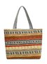 Vintage Bohemian Large Capacity Zip Shoulder Shopper Tote Bag