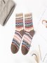 Women Casual Paisley All Season Cotton Anti-Bacterial Household Christmas Over the Calf Socks Regular Socks